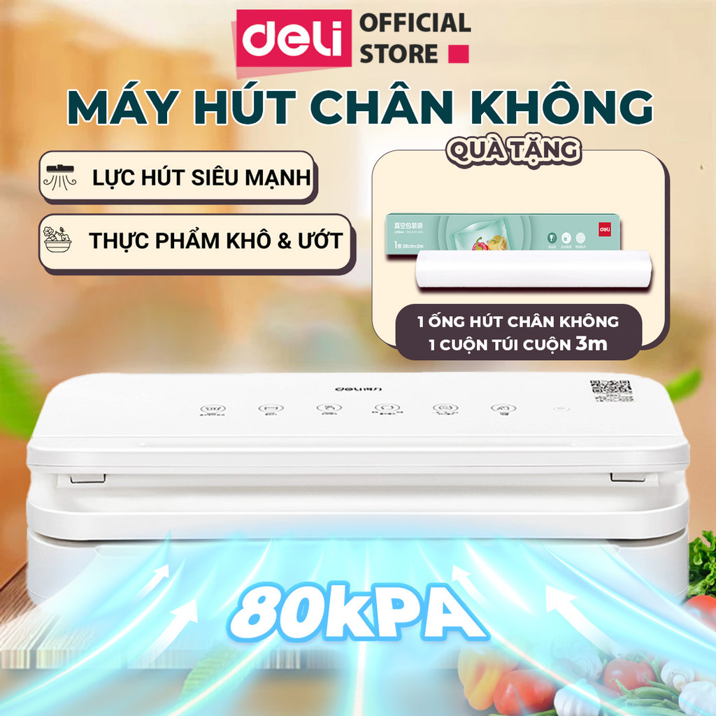 [TẶNG CUỘN TÚI 3M] Máy Hút Chân Không Thực Phẩm LM666 Công Suất Cao Tặng Kèm Ống Hút Thực Phẩm Tiện Lợi