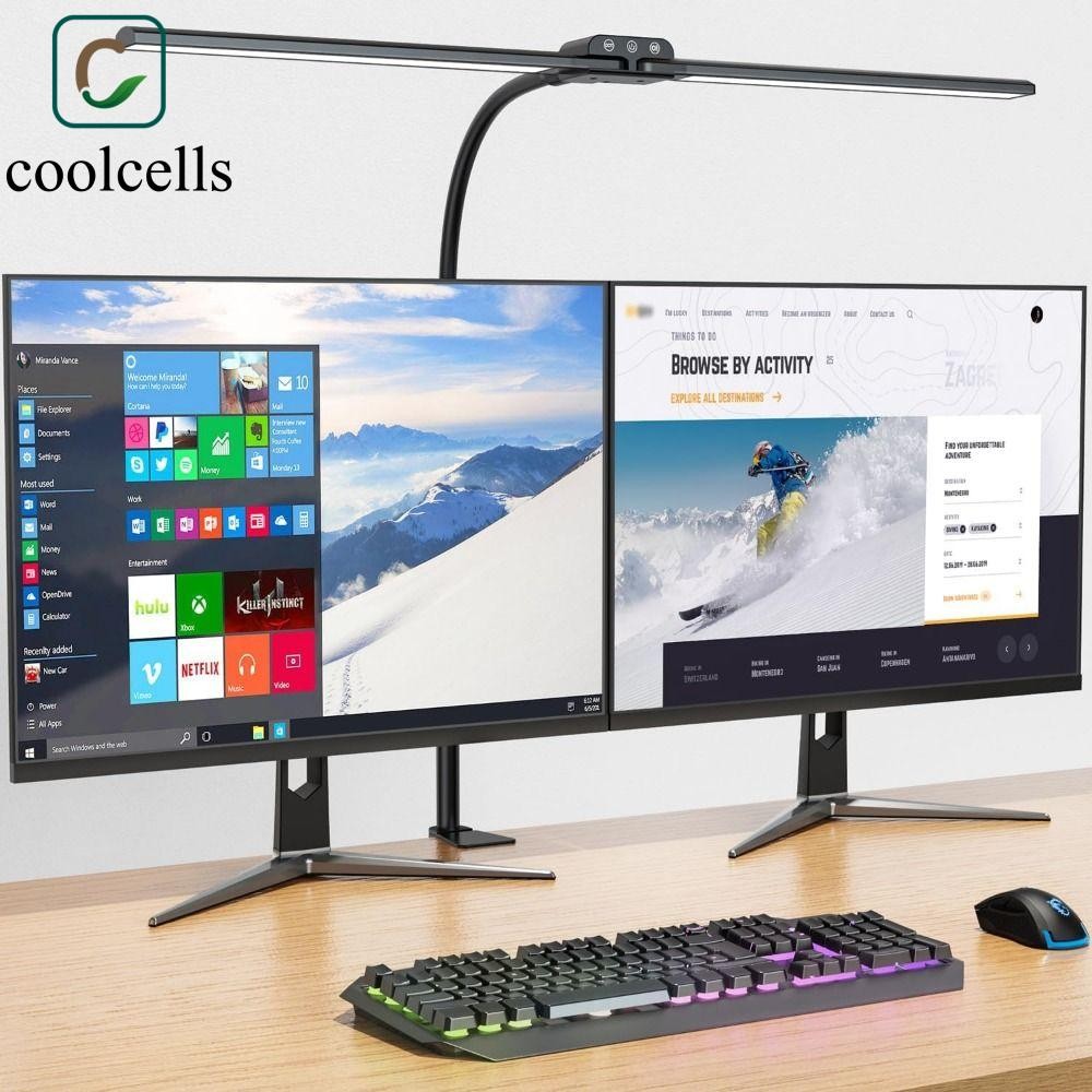 Đèn bàn Led COOLCELLS, 3 chế độ màu Đèn bàn cực sáng, Kẹp linh hoạt ...