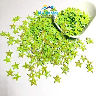 30g Kim Sa Ngôi Sao 3D Lõm 10mm Màu Sữa Cừ Đính Kết Trang Phục, Làm Phụ Kiện Thời Trang