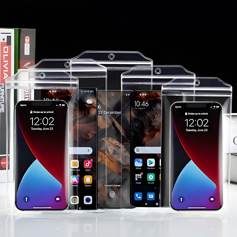 Túi chống nước dày chống vỡ - Bảo vệ dây kéo chống bụi đa năng - Vỏ điện thoại chống mưa an toàn