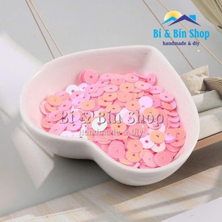 30g Kim Sa Phẳng 5mm Màu Sữa Cừ Đính Kết Trang Phục Thời Trang, Làm Phụ Kiện Handmade