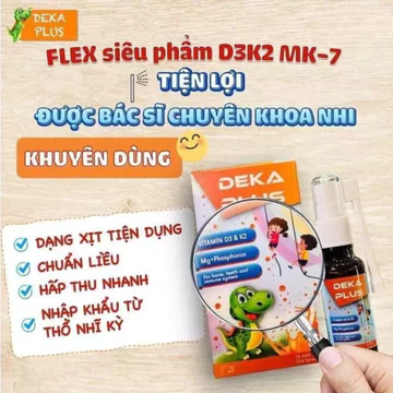 Xịt Vitamin D3K2 - Dạng Xịt Bổ Sung Vitamin D3, Vitamin K2, Giảm Còi Xương, Chậm Lớn, Chậm Phát Triển Xương Deka Plus