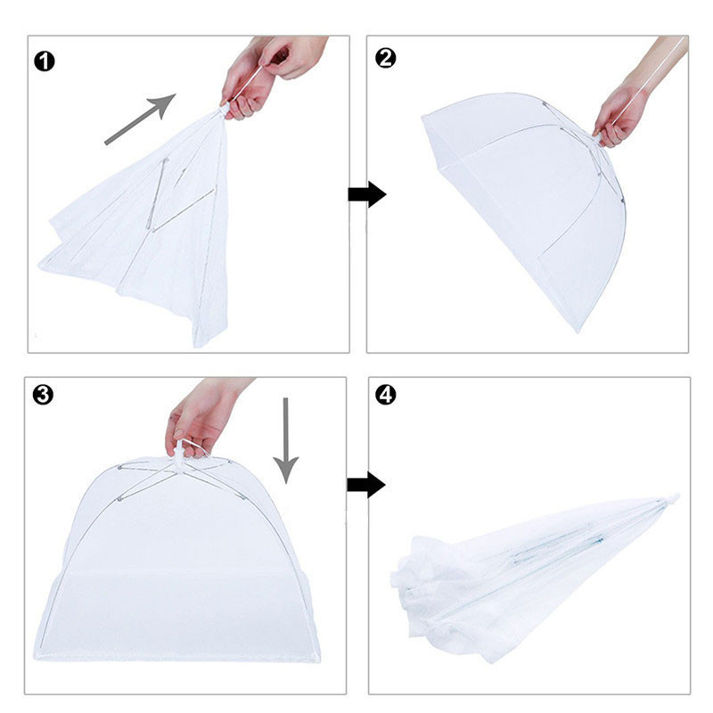 Lồng bàn gấp gọn đậy thức ăn, Bảo vệ thức ăn, Chống ruồi hiệu quả, Có thể gấp gọn & mang đi