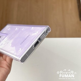 Ốp Điện Thoại Màu Tím Thanh Lịch Cho Samsung Galaxy S25 Edge S24 S23 S22 S21 S20 S10 FE Note 20 Ultra 10 Plus + M55 M54 M53 M52 5G 4G Vỏ Hoa Dễ Thương Bướm Mềm Trong Suốt