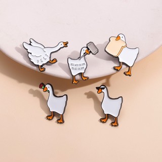 50 Kiểu Ngỗng Ngỗng Men Trâm Hoạt Hình Ngộ nghĩnh Kim Loại Dễ Thương Động Vật Pin Sáng Tạo Ba Lô Quần Áo Huy Hiệu Phụ Kiện Quà Tặng Cho Bạn Bè