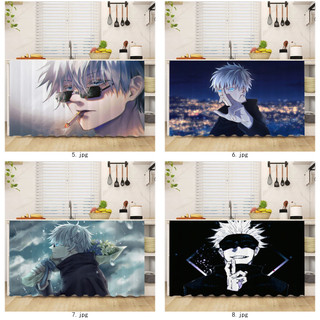 Jujutsu Kaisen Gojo Satoru Rèm tủ Polyester in một mặt, Họa tiết nhân vật Anime, Làm đẹp không gian nội thất (không cần thanh)