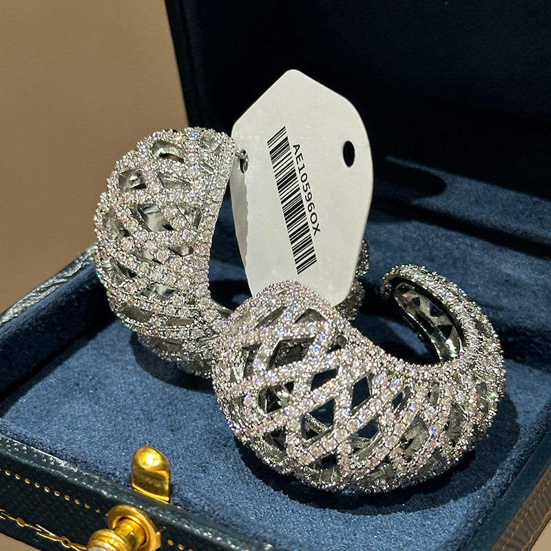 Bông tai tinh tế phong cách mới Zircon sang trọng