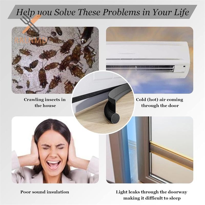 RRLNMD Under Door Draft Stopper Weather Stripper Door Seal - Seal Gap, Giảm tiếng ồn, không khí lạnh, bụi, gió / gió, đuổi côn trùng MỚI