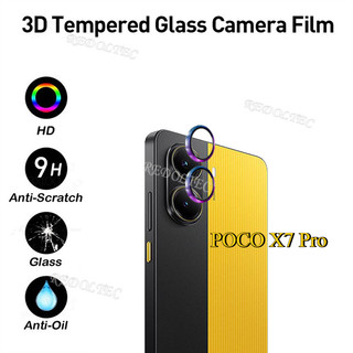 POCO X7 Pro Vòng kim loại Bảo vệ ống kính máy ảnh Xiaomi POCO X7Pro POCOX7 Pro Kính cường lực Full Cover Phim bảo vệ