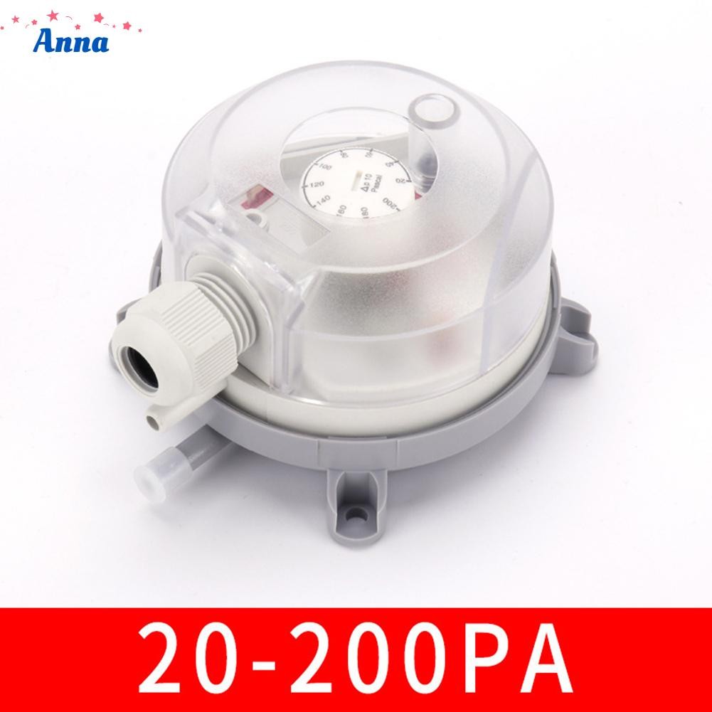 Công tắc áp suất 1 cái 20-500Pa Nhựa kỹ thuật Cảm biến đo gió màu xám
