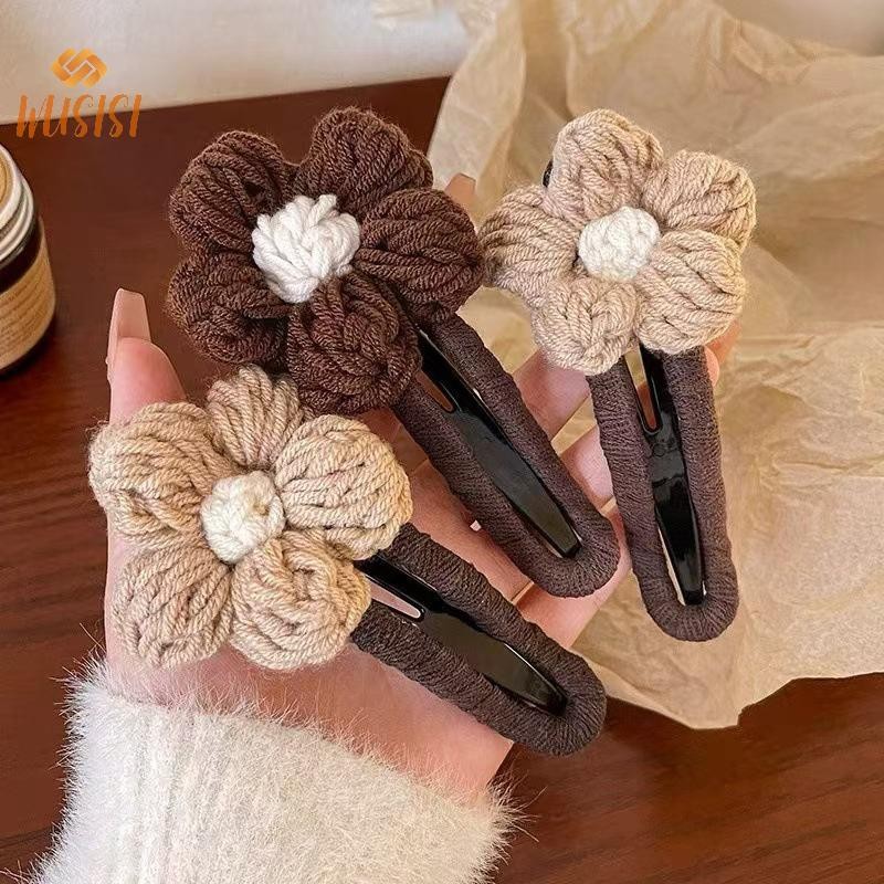 [WUSISI] Kẹp tóc hoa sang trọng cỡ lớn cổ điển cho bé gái Tóc đuôi ngựa thanh lịch Vuốt tóc mỏ vịt Kẹp mũ đội đầu bé gái Quà tặng MỚI