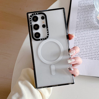 Ốp lưng Phone Case For cứng Acrylic màu trơn từ tính cho Samsung Galaxy S26 25 24 23 22UItra S25 24 Plus Vỏ bảo vệ chống sốc