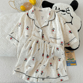Đồ ngủ Nữ Ins bán chạy Mẫu mới 2025 Mùa hè Quần short ngắn tay Bộ đồ mặc nhà rộng rãi cho học sinh đi chơi