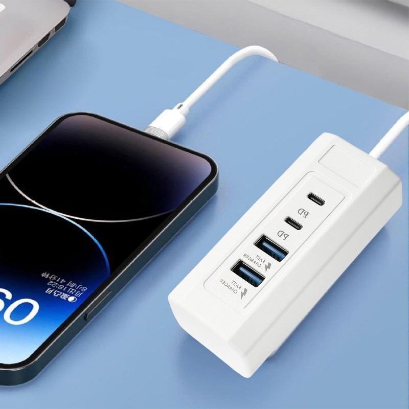 Bộ Chia Sạc 2PD 2USB Đa Năng - Bộ Chuyển Đổi 4 Trong 1 25W Chắc Chắn - Phụ Kiện Nối Dài Điện Thoại Bền Đẹp