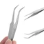 KIN Thép không gỉ Cong Đầu Nhíp Nippers để mở rộng lông mi và nhãn dán trang trí móng tay cho Gel Acrylic đính đá