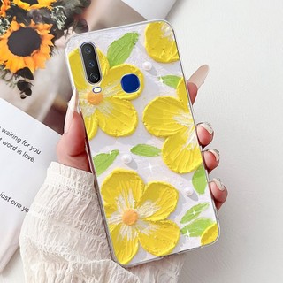 Dành Cho Vivo Y11 2019 1906 Ốp điện thoại Mới Phong Cách Nơ Hoa Silicon Mềm Trong Suốt TPU Ốp điện thoại Cho Vivo Y12 Y12i Y15 Y17 Vỏ