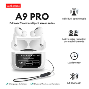 Tai nghe Bluetooth 5.4 không dây SenbenbaoTWS A9 Pro ANC ENC Tai nghe khử tiếng ồn Tai nghe âm thanh nổi HiFi