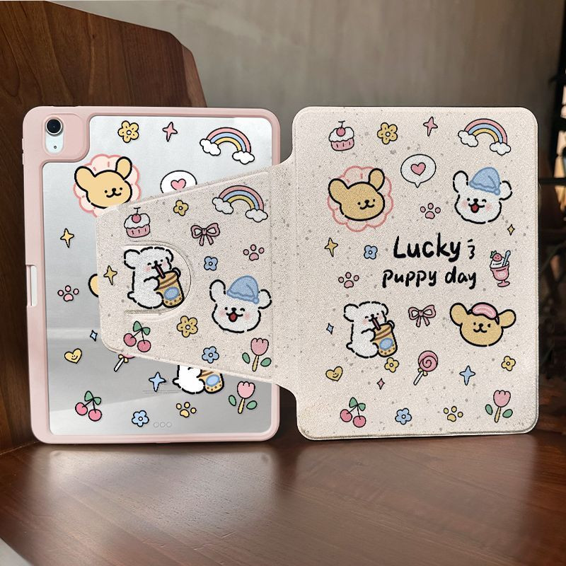 Ốp Bảo Vệ Cho Samsung Galaxy Tab A7 lite S7plus / S8plus S9plus / s10plus 12.4inch S9 FE + Tab S6 lite 10.4inch A9 + Tab A9 Plus S10ULTRA Vỏ Acrylic Xoay Phong Cách Sách
