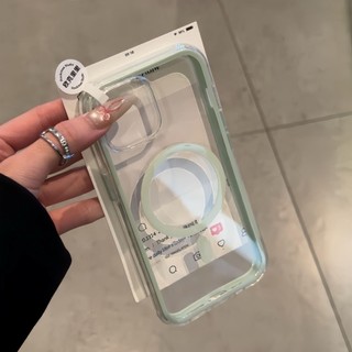 Ốp điện thoại hút từ tính khung màu nâng cao cho iPhone16 15 14 13 12 11 Pro Max bảo vệ camera chống sốc chống rơi mặt sau mềm