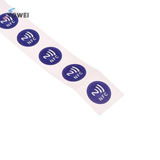 YOWEI 6 Cái 13.56 MHz ISO14443A 213 Chip RFID Thẻ Dính Nhãn Xanh NFC Ntag213 144 Bytes Thẻ Ướt Dán Cho Điện Thoại NFC VN