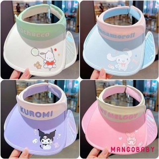 MG- [Được ủy quyền] Mũ che nắng mùa hè dành cho trẻ em Sanrio Kuromi Mũ che nắng mùa hè vành rộng rỗng Mũ che nắng cho bé gái bé trai