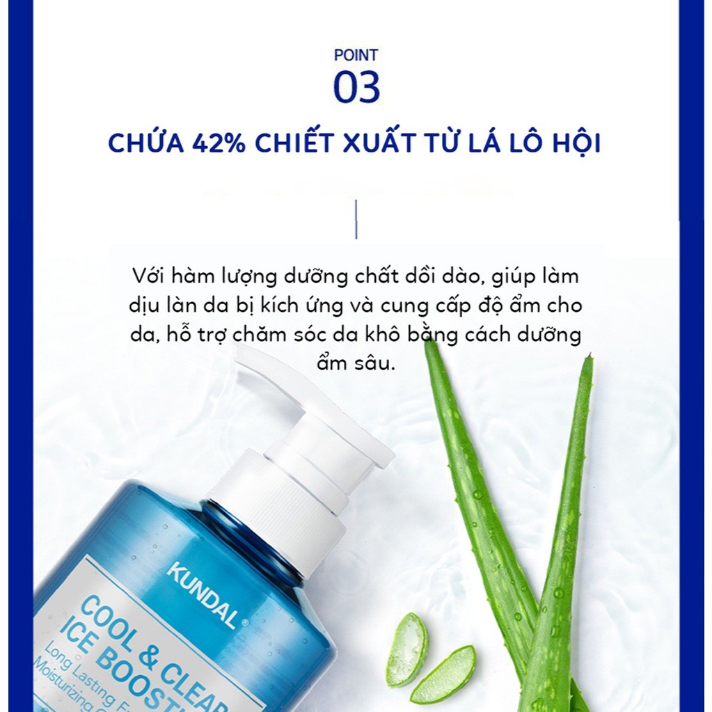 Sữa tắm mát lạnh KUNDAL COOL & CLEAR ICE BOOSTING COOL BODY WASH AQUA MINT 500ml | DAMDAVN