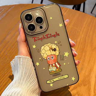 Ốp điện thoại Twinkle starman cho iPhone 11, / 16 12 / 13 / 14 / 15pro Max, cá tính sáng tạo thú vị. Vỏ trong suốt, chống thấm nước, chống sốc, vỏ bảo vệ