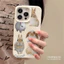 ibumpers Ốp Điện Thoại iPhone Hàn Quốc Xinh Họa Tiết Thỏ Cho IPhone 16 15 14 12 13 11 Pro Max IP 7 8 Plus X XS XR Ốp Lưng Ống Hút Lúa Mì Phân Hủy Thân Thiện Với Môi Trường