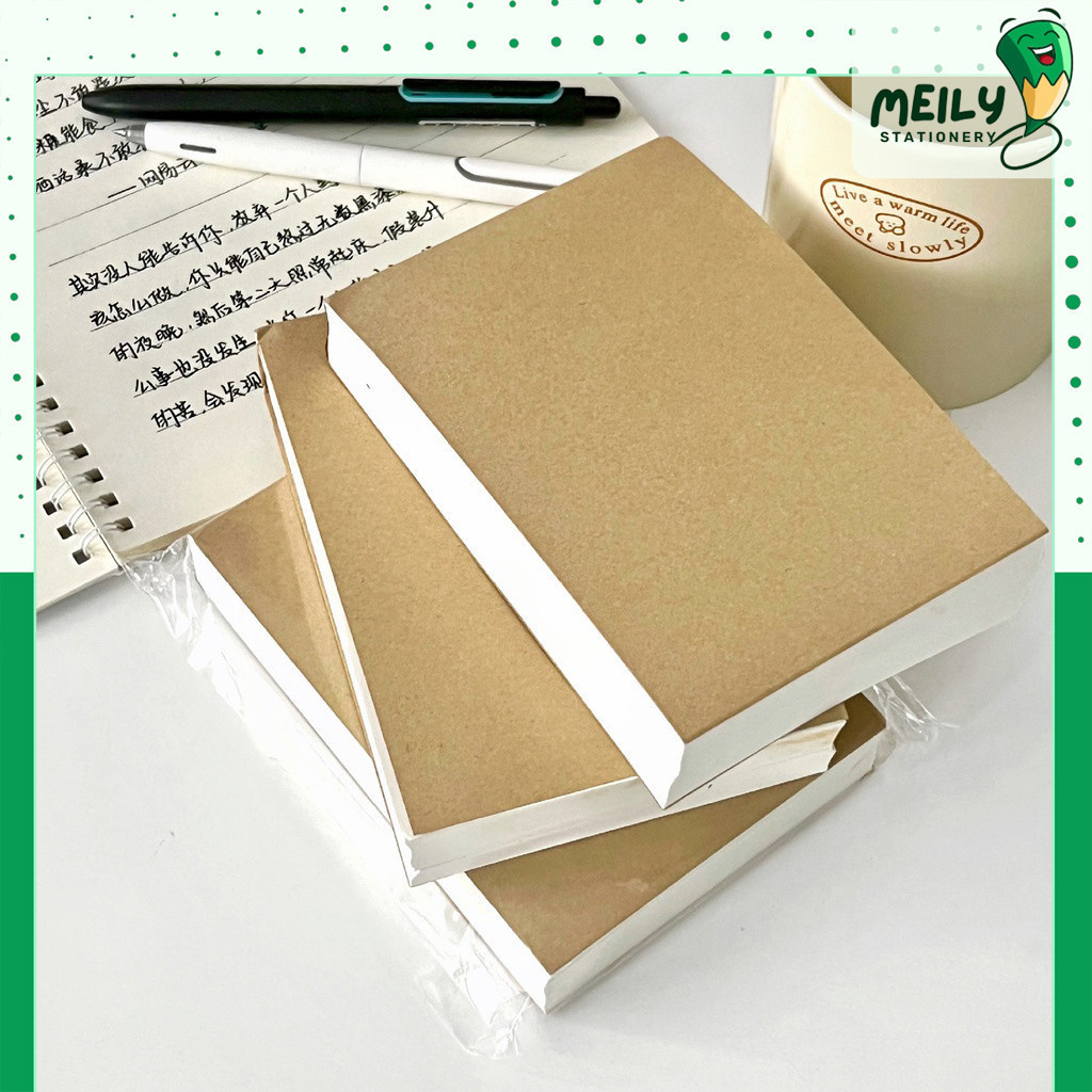 Giấy ghi chú note giấy trơn bìa kraft NO32, tập sổ tay giấy take note ...