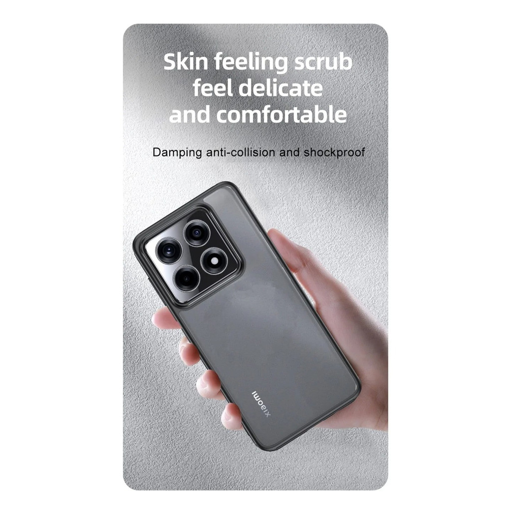 Dành Cho Xiaomi 14T / 14T Pro 5G Hybrid Trong Suốt Chống Va Đập TPU & PC Matte Túi Khí Chống Sốc Ốp Lưng