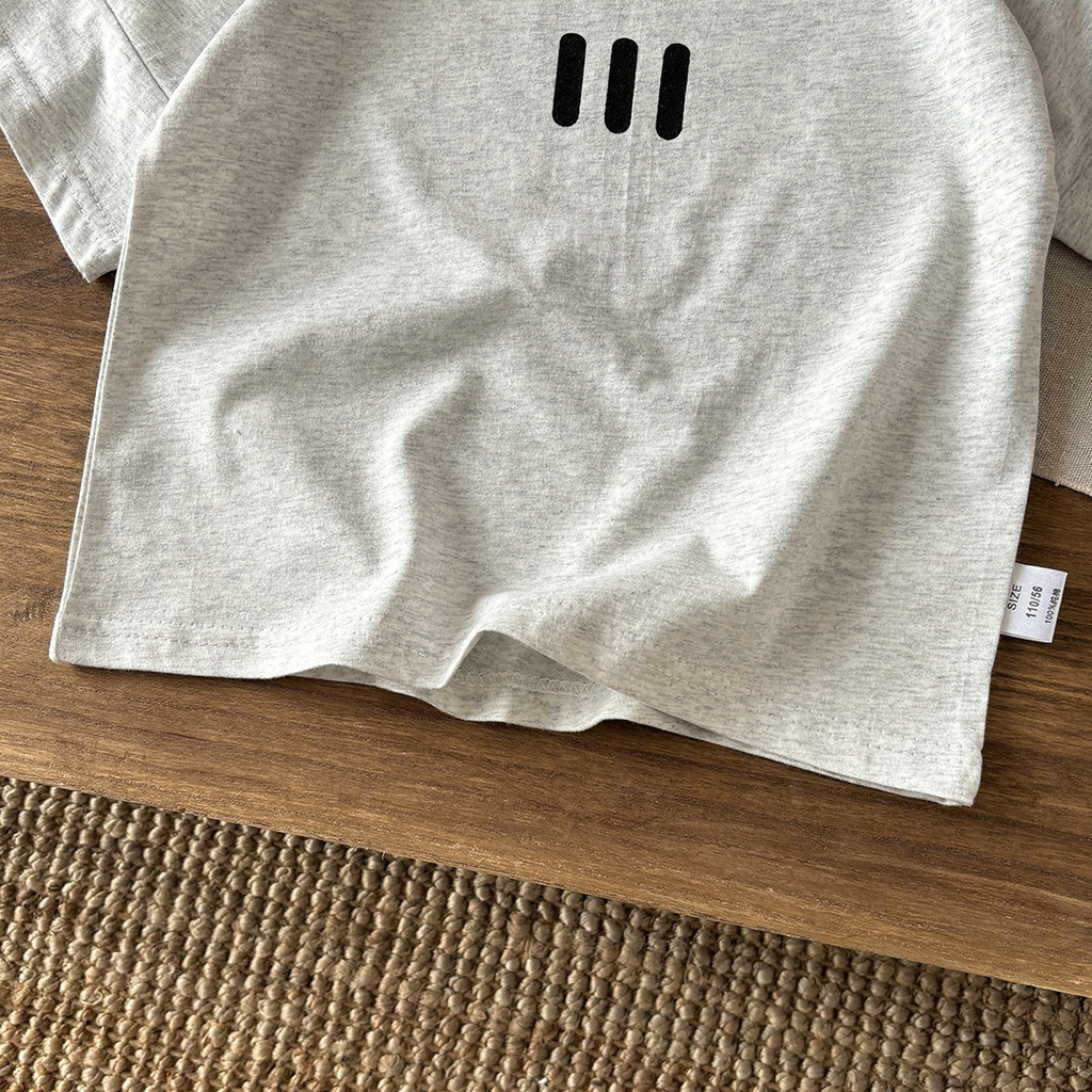 Trẻ Em Mùa Hè Ngắn Tay Phù Hợp Với Áo Thun Hai Mảnh Cotton Nguyên Chất Phiên Bản Hàn Quốc Vừa Lớn Trẻ Em Phù Hợp Với Tất Cả Trận Đấu Khâu Bé Trai Bé Gái Phù Hợp Với Kích Thước 8O-170 POYW