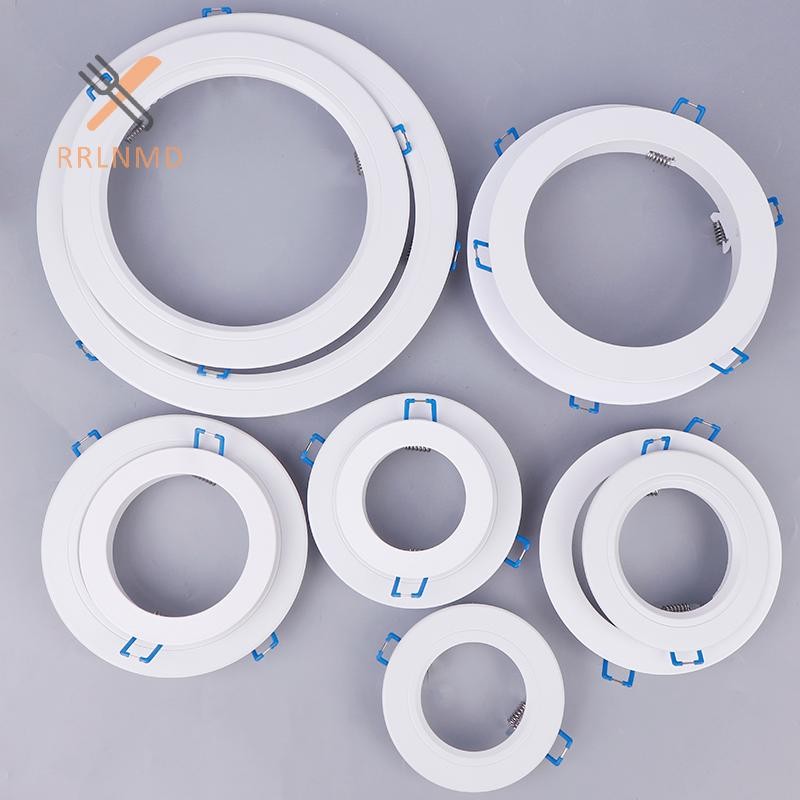RRLNMD LED Downlight Spotlight Chân Đế Đèn Đứng Adapter Đèn Bóng Nhẫn Lỗ Phóng To Khung Ngoài Trắng Cắt Ra Vòng Tròn Phương Tiện MỚI