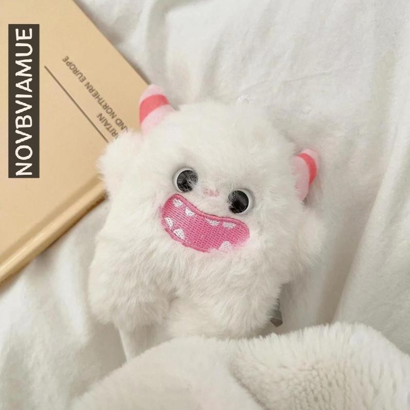 NOVBRAVIAMUE Sang Trọng Đồ Chơi Kawaii Thỏ Dễ Thương Búp Bê Quái Vật Nhỏ Hoạt Hình Trẻ Em Móc Khóa Cặp Đôi Ba Lô Nhồi Bông Mặt Dây Chuyền Phụ Kiện Quà Tặng HOT