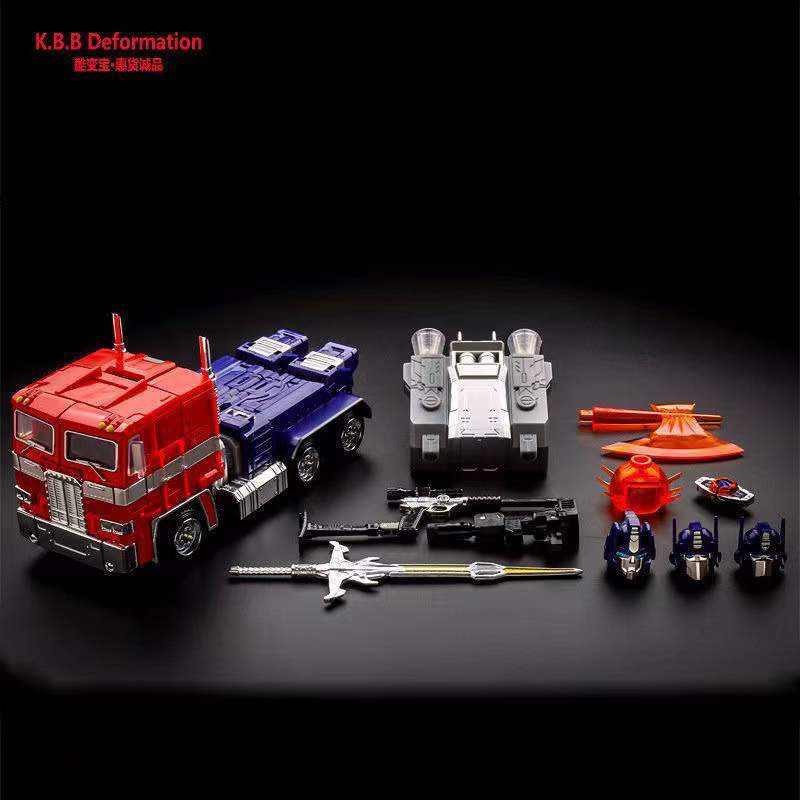 Đồ chơi biến hình Cool Change Treasure Optimus Prime MP-10V 33018, tấm hợp kim màu gốc, cỗ xe cột KBB