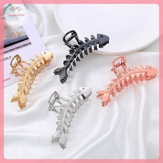 STHB Kim Loại Lớn Vuốt Tóc Kẹp Xương Cá Kẹp Tóc Không Đều Phong Cách Punk Bạc Vuốt Tóc Barrettes Nữ Kẹp Tóc Phụ Kiện Tóc VN