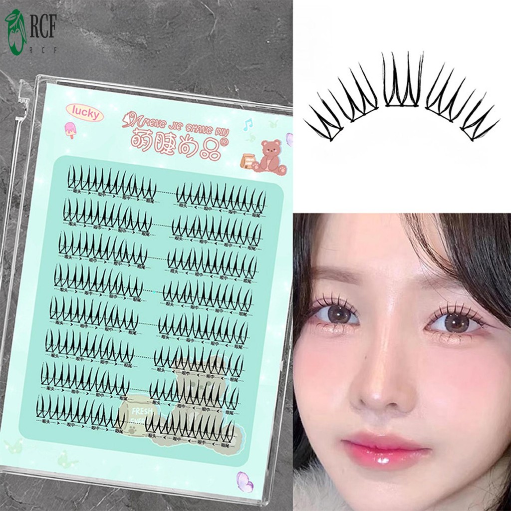 【free glue】Hiệu ứng 3D Hàng mi riêng lẻ Mở rộng mi giả tự nhiên cho người đam mê mi hoặc người mới bắt đầu
