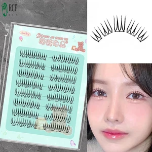 【free glue】Hiệu ứng 3D Hàng mi riêng lẻ Mở rộng mi giả tự nhiên cho người đam mê mi hoặc người mới bắt đầu