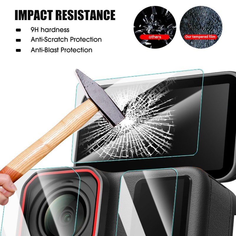 Phim mặt trước mềm chống trầy xước siêu mỏng cho Insta 360 Ace Pro 2 - HD Clear Full Cover Kính cường lực bảo vệ mặt sau - Phụ kiện bảo vệ màn hình ống kính