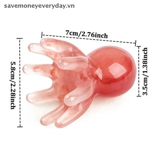[savemoneyeveryday] Máy mát xa lược bạch tuộc bằng nhựa Máy cạo kinh tuyến Bàn chải massage da đầu Châm cứu SPA Gua Sha Dụng cụ massage sức khỏe [vn]