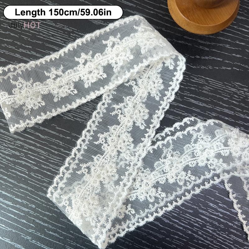 JULYHOT Thêu Ruy Băng Dài Và Thắt Lưng Phụ Kiện Ren Pháp Khăn Mùa Hè Rỗng Hoa Dài Ruy Băng Khăn Buộc Tóc Snood Massivedeals