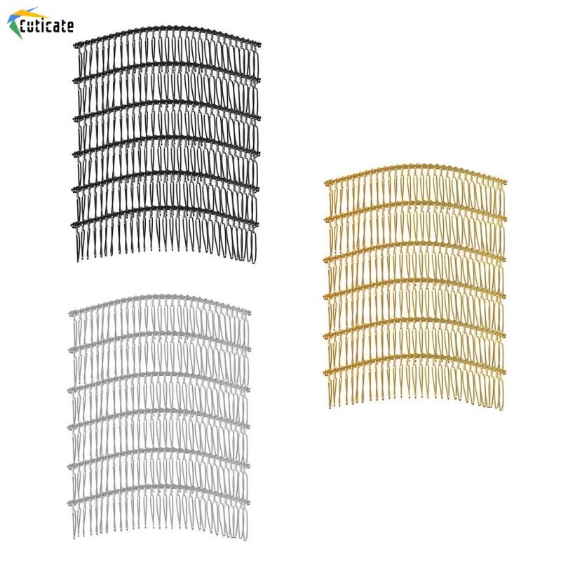 Cuticate 6 Miếng Kẹp Tóc Lược Cưới 30 Phụ Kiện Tóc Cô Dâu Cưới (37 x 108 mm)