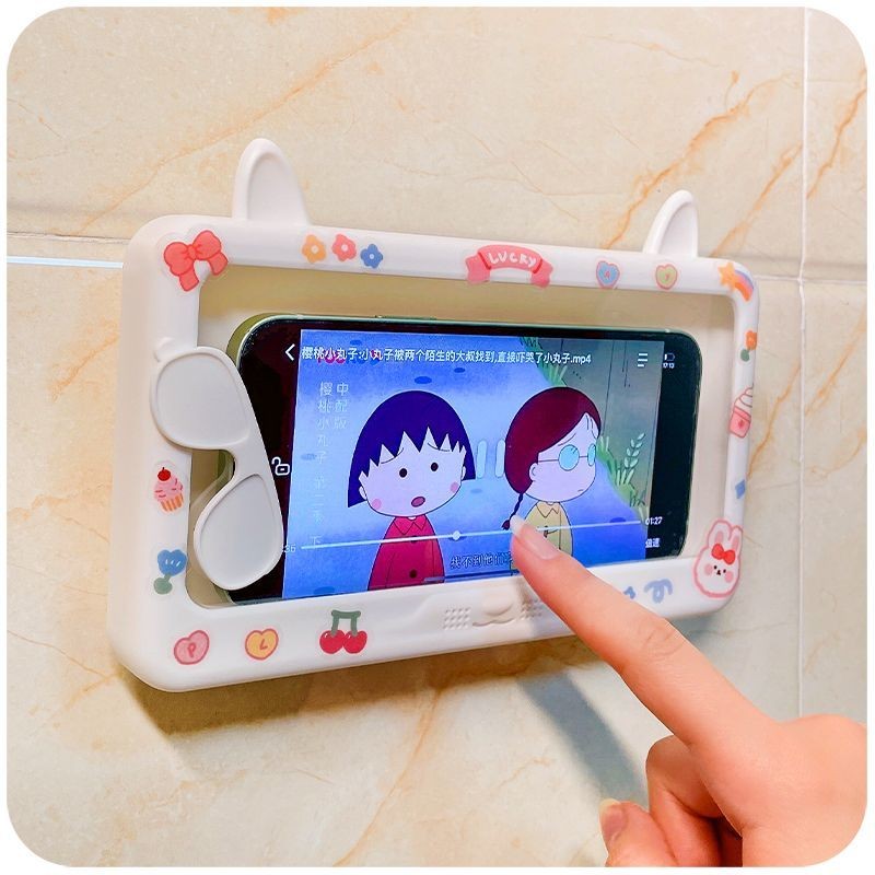 Ốp điện thoại chống nước cho phòng tắm, giá đỡ điện thoại lười biếng, không cần khoan, chống nhìn trộm, màn hình cảm ứng, xem phim truyền hình trong phòng tắm, 5LUI