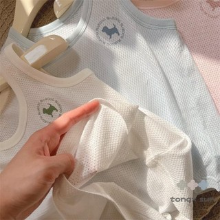 Áo lưới thoáng khí Áo vest trẻ em mùa hè hàng đầu bé trai bé gái mát mẻ rỗng Cotton thể thao thông thường Áo vest không tay