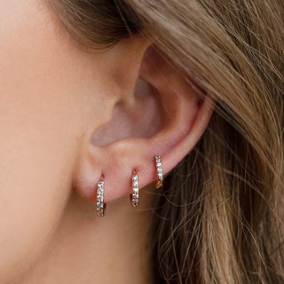 ✨5 / 6 / 7 / 8 / 9mm Mini Nhiều Màu Sắc Zircon Nhỏ Khóa Tai Tính Khí Punk Cô Gái Nóng Xương Tai Xuyên Bông Tai