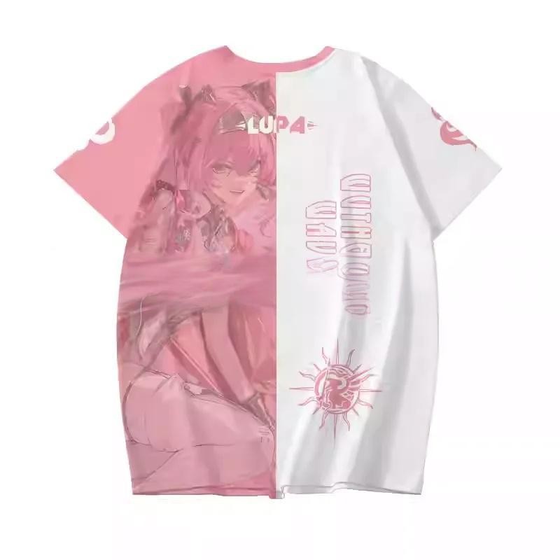 GN Wuthering Waves Lupa Cosplay Áo Thun Mùa Hè Anime Tay Ngắn Full Graphic Top