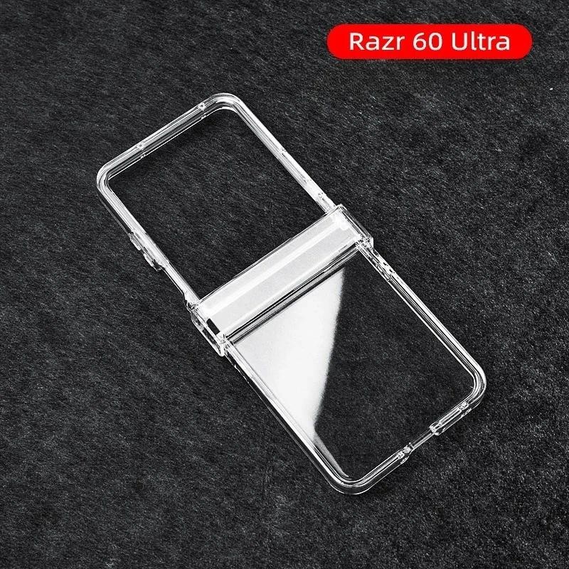 Ốp Điện Thoại Trong Suốt Cho Motorola Razr 60 50 40 Ultra Mooto Razr 60 50 40 Vỏ Cứng PC Bản Lề Nhựa Trong Suốt Bảo Vệ