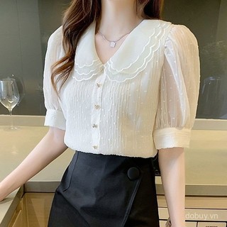 Mùa Hè Mới 2025 Nữ Áo Voan Tay Ngắn Phong Cách Độc Đáo và Đẹp