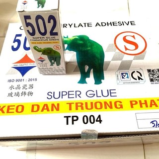 Hộp 50 chai keo dán 502 S Trường Phát, keo dán sắt kết dính nhanh, tiện lợi, keo con voi