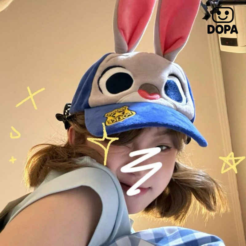 Giao hàng nhanh Mũ bóng chày cosplay Judy Nick Mũ thỏ Judy hoạt hình Mũ động vật điên Mùa thu đông Mũ tai mèo và mỏ vịt