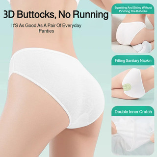 『 Brelira 』 20 Chiếc Quần Lót Dùng Một Lần Cotton Mềm Mại Thoải Mái Vô Trùng Du Lịch Nữ Mang Thai Giữa Eo Dùng Một Lần ​​Quần lót​​